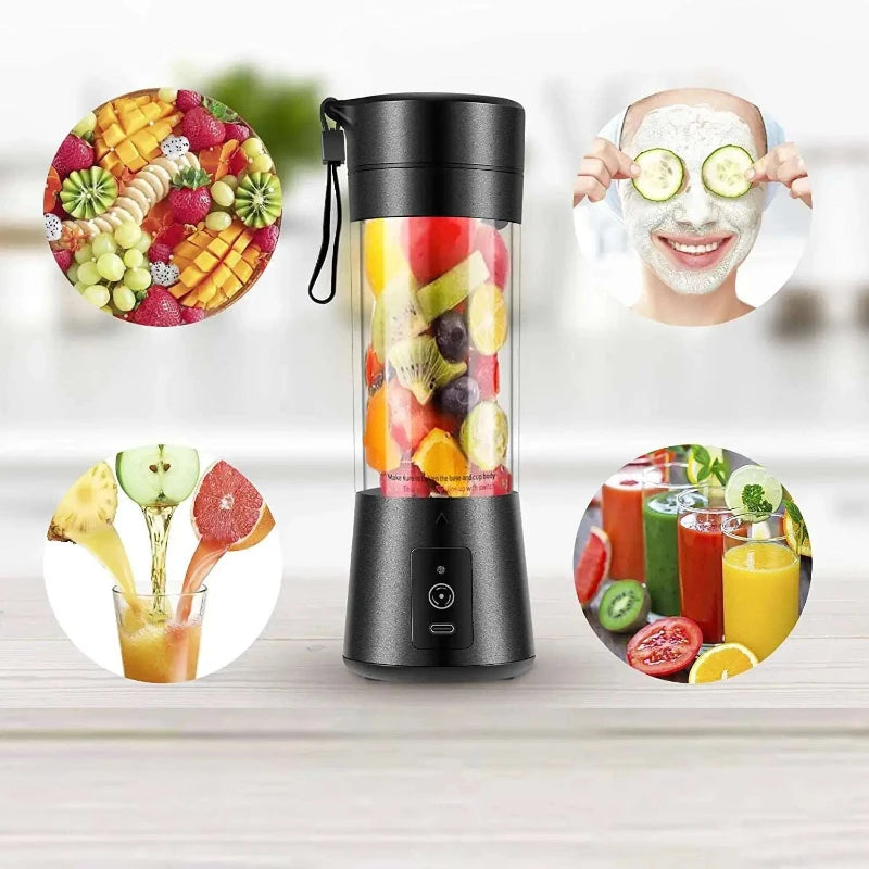 Portable Blender: 4000mAh Rechargeable, 6-Blade Tech, Ice Crushing