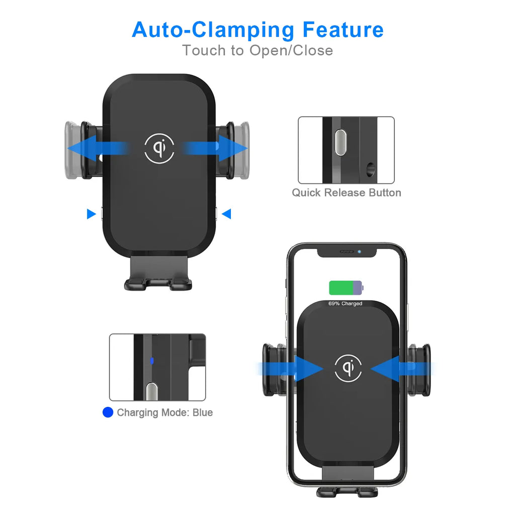 Βάση τηλεφώνου 20W Max Power Super Fast Smart Sensor ασύρματος φορτιστής αυτοκινήτου