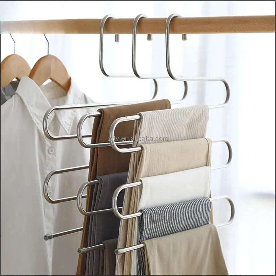 Space Saving Stainless Steel Trousers Hanger