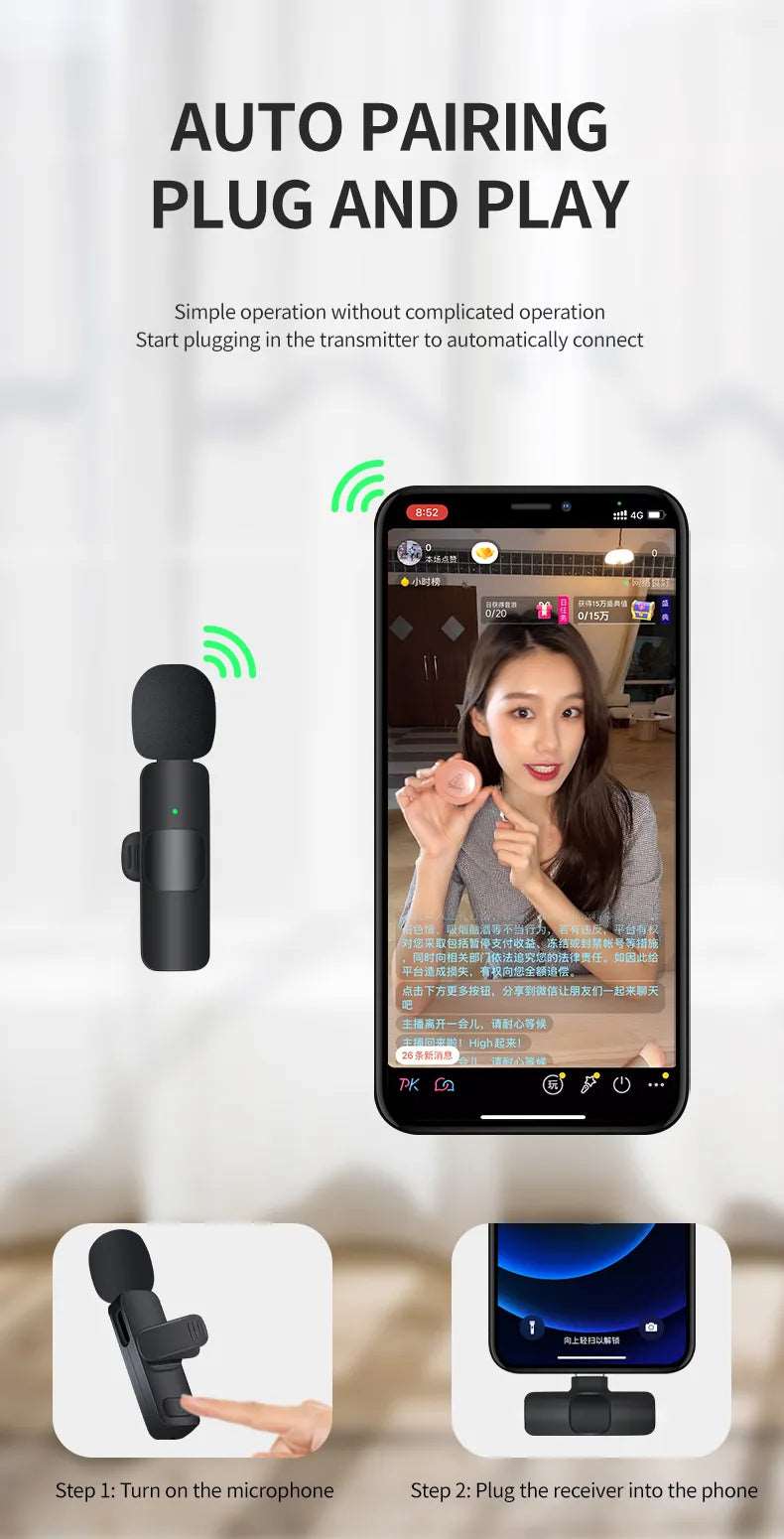 Portable Lavalier Wireless Microphone