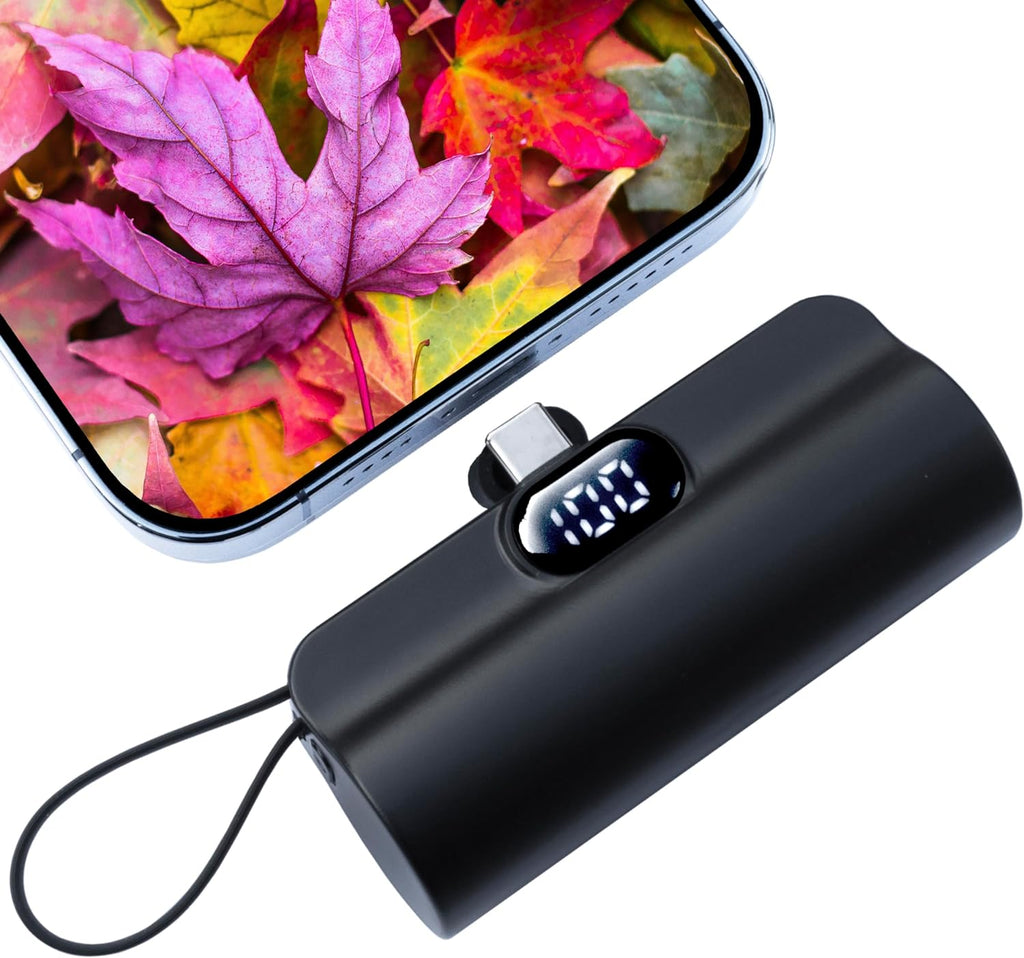 Mini Power Bank,Capsule Power Phone Charger 5000mAh,Portable Charger for Apple & Android Phones